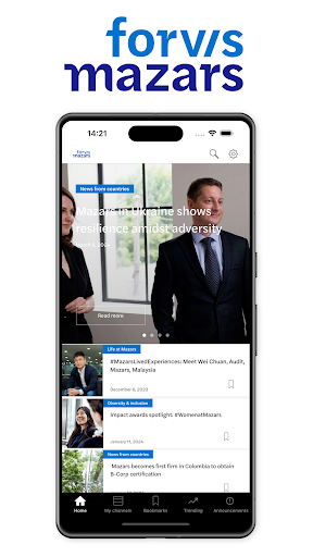 Android application Forvis Mazars news screenshort