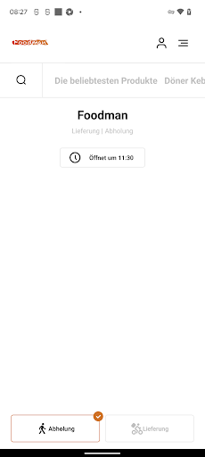 Android application Foodman screenshort