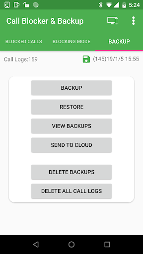Android application Call Blocker &Call Logs Backup screenshort