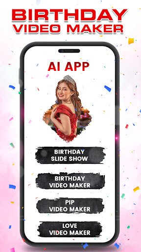 Android application BviD: Birthday Video Maker App screenshort