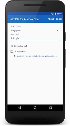 Android application IntroPls for Alamak Chat screenshort