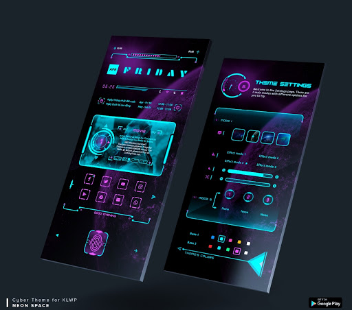 Cyber Theme For Klwp Neon Space Apk Update Unlocked Apkzz Com