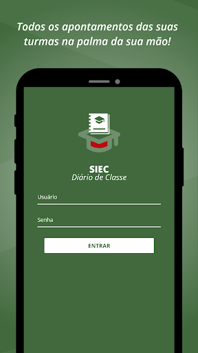 Android application SIEC - Diário de Classe screenshort