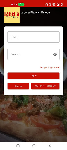 Android application Labella Pizza Halfmoon screenshort