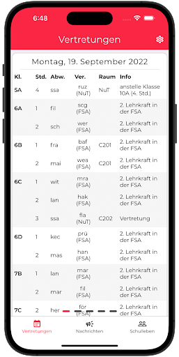 GG Schüler-App Screen 2