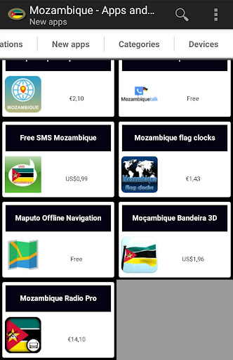Mozambican apps Screen 2