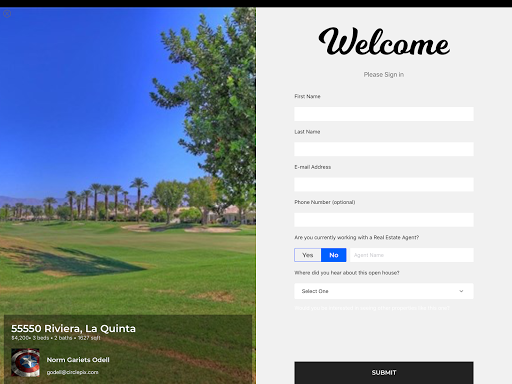 myWeichert Open House Screen 2