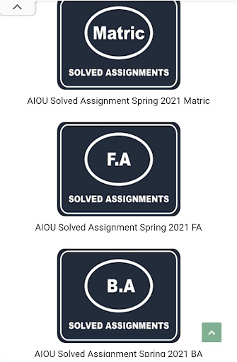 AIOU Solved Assignments