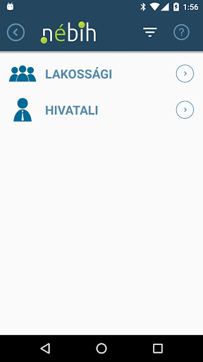 NÉBIH Információs modul Screen 2