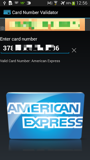 Card Number Validator Screen 2