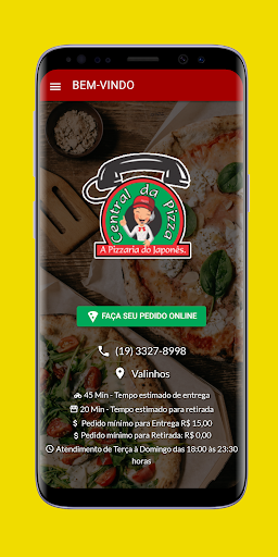 Android application Central da Pizza Valinhos screenshort