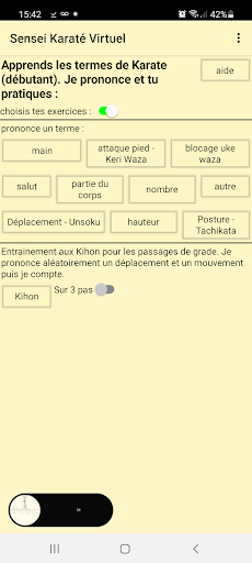 Sensei Karaté Virtuel Screen 2