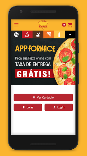 Android application Fornace Pizzaria screenshort