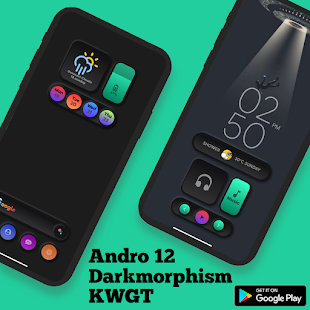 Andro 12 Darkmorphism KWGT v9.0 APK Paid