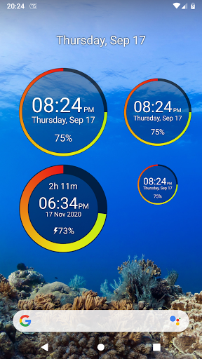 Android application Battery Clock screenshort