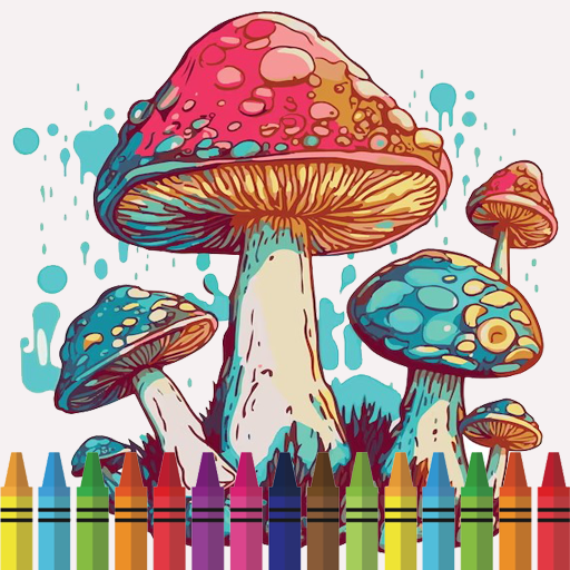 Magical Mushroom Coloring Book
