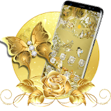 Golden Butterfly  Luxury Launcher icon