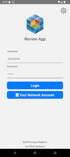 Vista previa de la aplicación