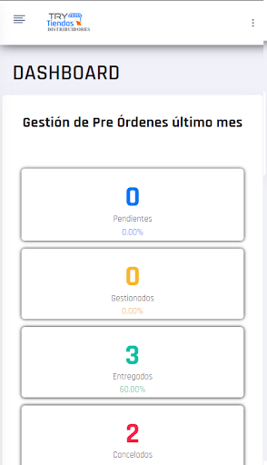 Android application TryTiendas Distribuidores screenshort