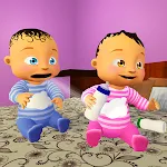 Cover Image of Baixar Simulador de bebês gêmeos reais 3D 1.1 APK