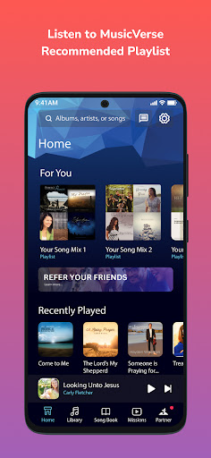 Android application MusicVerse screenshort