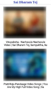 Sai Dharam Tej All Video Songs