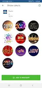 2024 New Year Stickers