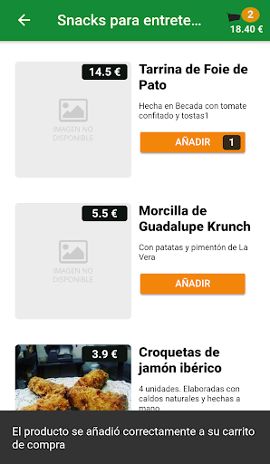 Becada TakeAway Screen 2