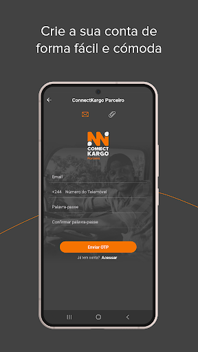 Android application ConnectKargo Parceiro screenshort