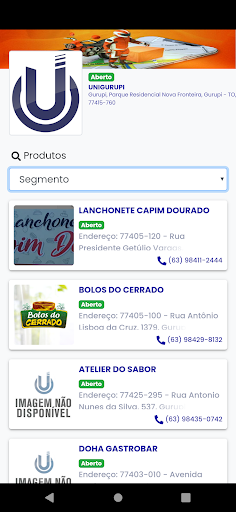 Android application UniGurupi screenshort