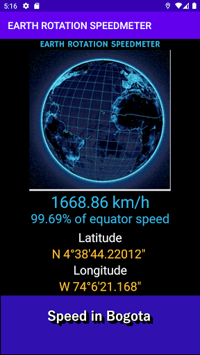 Speedmeter GPS Earth Rotation Screen 3