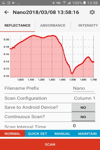 ISC NIRScan Screen 2