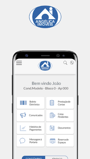 Android application Angélica Administradora screenshort