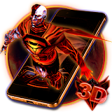3D Neon Super Hero Cyborg Theme icon