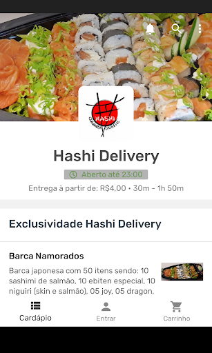 Android application Hashi Delivery screenshort
