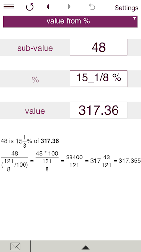 Percentage Calculator Screen 3