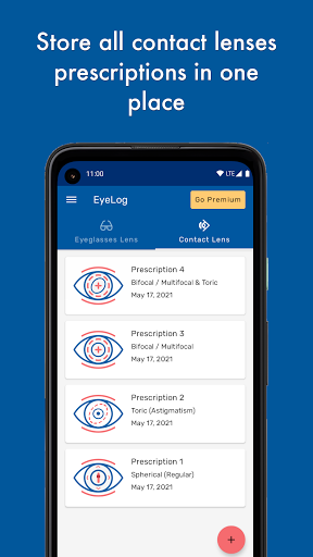 EyeLog - Log Eye Prescriptions Screen 2