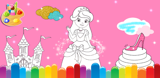 Coloriage Princesse Paillette