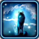 Wolves Night live wallpaper icon
