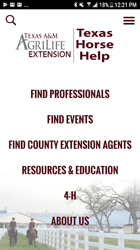 Android application Texas Horse Help screenshort