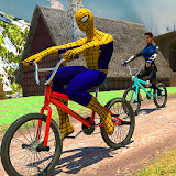 Spider Hero VS Superheroes Cycle Race icon