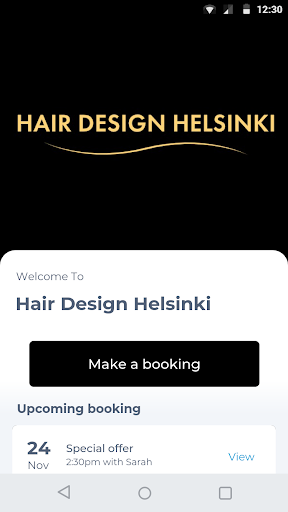 Android application Hair Design Helsinki screenshort
