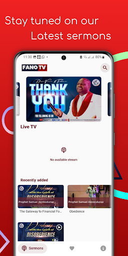 Android application Fano TV screenshort