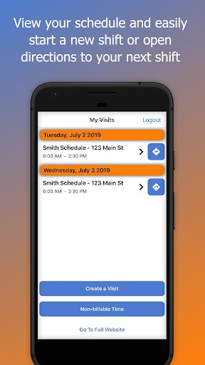Android application eWebSchedule screenshort
