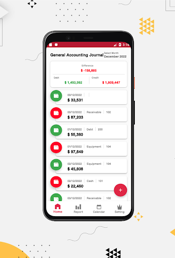 Android application General Accounting Journal screenshort