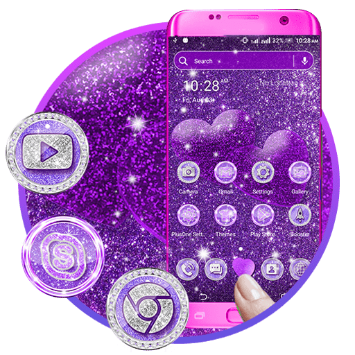 Purple Glitter Launcher Theme Windows에서 다운로드