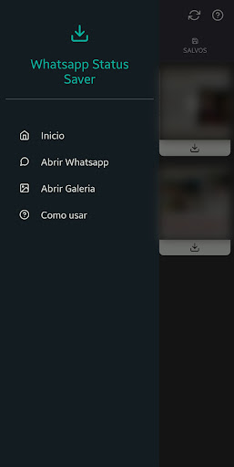 Android application Status Saver para whatsapp screenshort