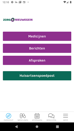 Android application Zorg4Nieuwegein screenshort
