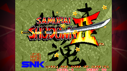 Android application SAMURAI SHODOWN II ACA NEOGEO screenshot