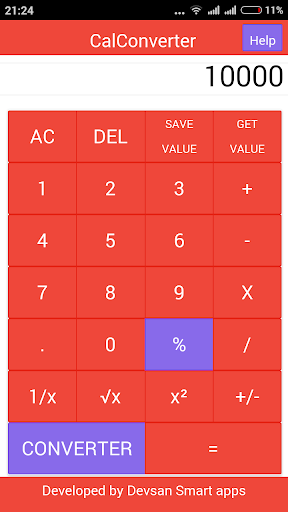 CalConverter|Calcul,Converter Screen 2